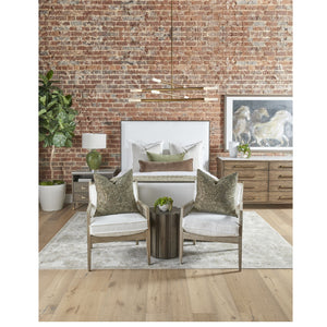   Marble Top Oak 2-Drawer Nightstand | Oroa.com