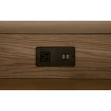 Marble Top Oak 2-Drawer Nightstand | Living Essentials Cambria