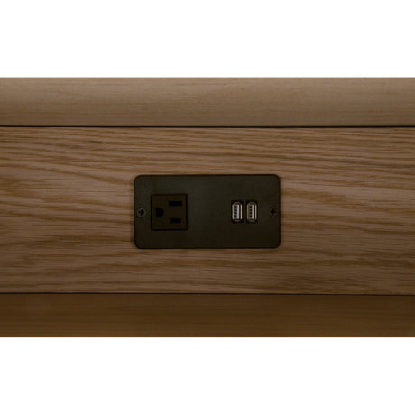 Marble Top Oak 2-Drawer Nightstand | Living Essentials Cambria