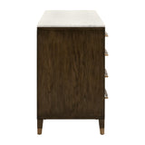 Brown Oak 8-Drawer Double Dresser | Living Essentials Cambria