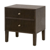 2-Drawer Oak Nightstand S | Living Essentials Highland