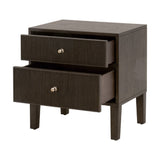 2-Drawer Oak Nightstand S | Living Essentials Highland