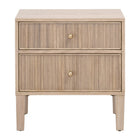 2-Drawer Oak Nightstand S | Living Essentials Highland