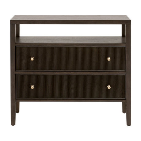 2-Drawer Oak Nightstand L | Living Essentials Highland