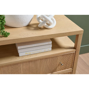   2-Drawer Oak Nightstand L | Oroa.com
