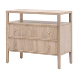 2-Drawer Oak Nightstand L | Living Essentials Highland