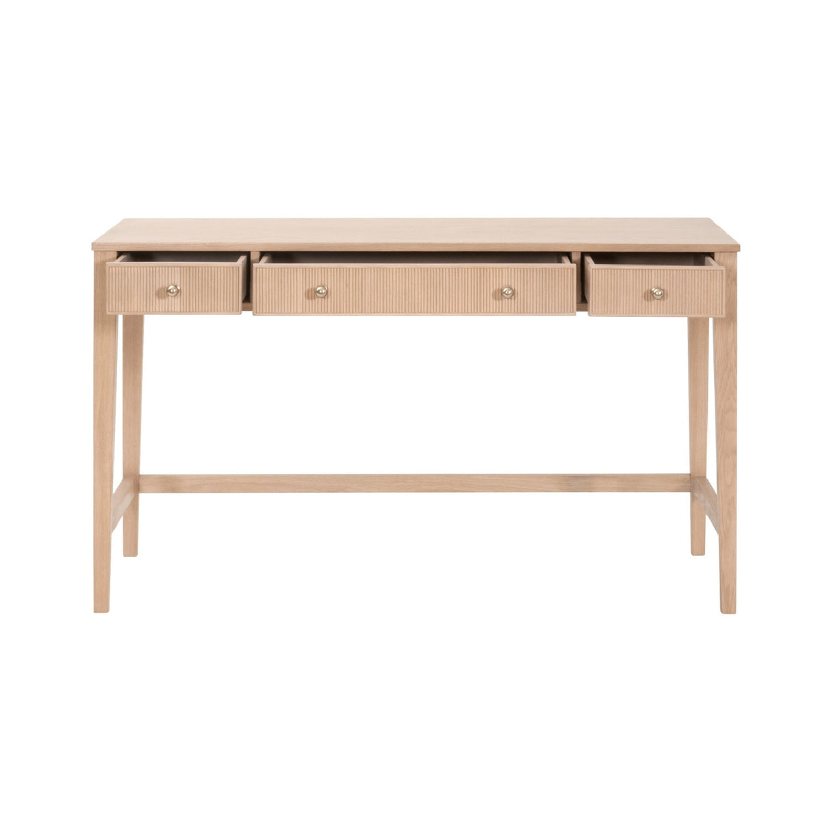   Natural Oak 3-Drawer Desk | Oroa.com