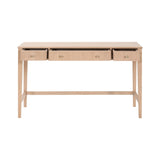 Natural Oak 3-Drawer Desk | Living Essentials Highland