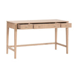 Natural Oak 3-Drawer Desk | Living Essentials Highland