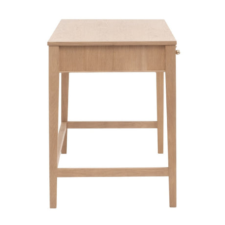 Natural Oak 3-Drawer Desk | Living Essentials Highland