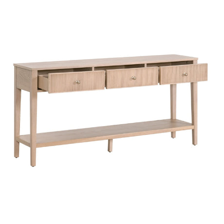 Natural Oak 3-Drawer Console Table | Living Essentials Highland