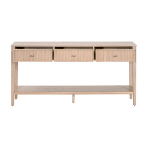   Natural Oak 3-Drawer Console Table | Oroa.com