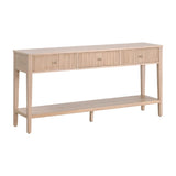 Natural Oak 3-Drawer Console Table | Living Essentials Highland