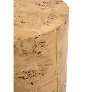   Burl Wood Cylindrical Accent Table | Oroa.com