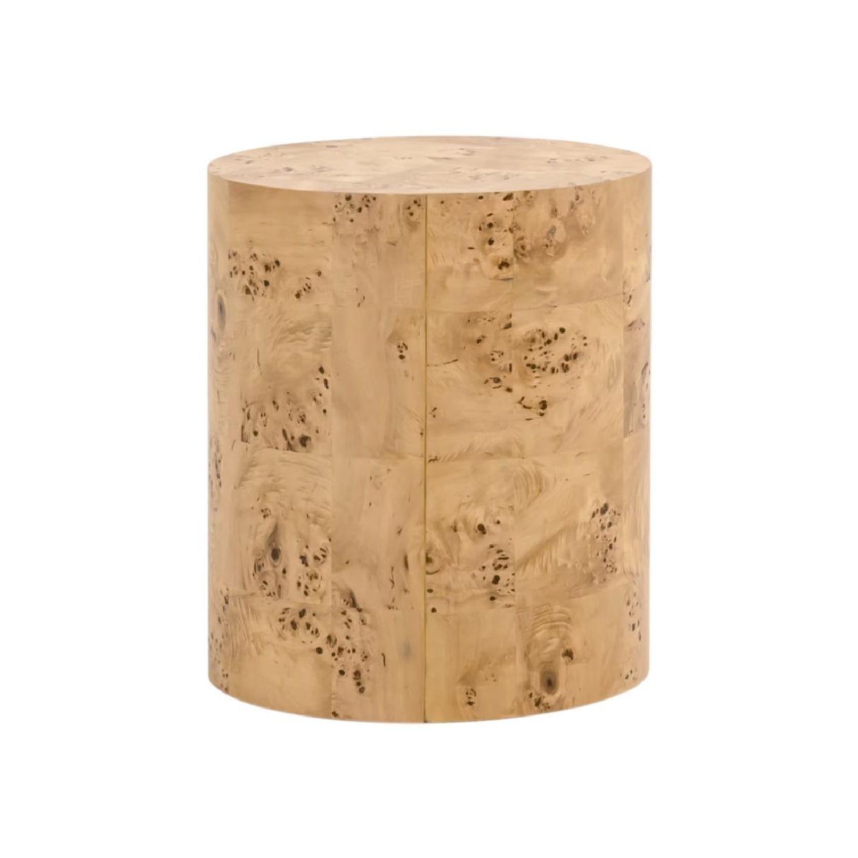   Burl Wood Cylindrical Accent Table | Oroa.com