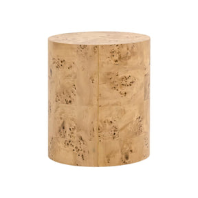 Modern European furniture - Burl Wood Cylindrical Accent Table - www.oroa.com
