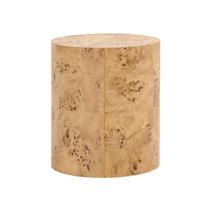   Burl Wood Cylindrical Accent Table | Oroa.com