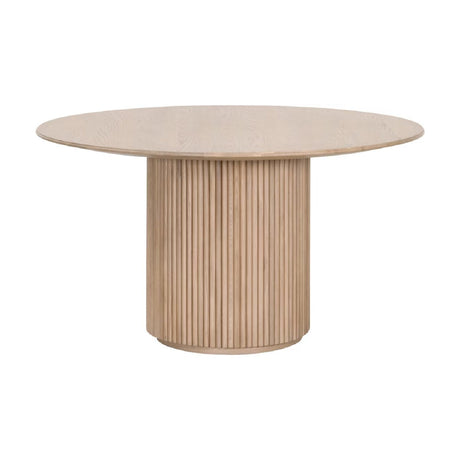 Round Natural Oak Dining Table | Living Essentials Belfast