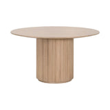 Round Natural Oak Dining Table | Living Essentials Belfast