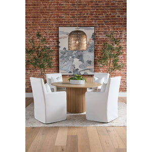   Round Natural Oak Dining Table | Oroa.com