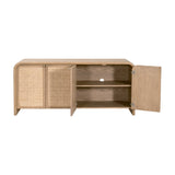 Oak Framed Cane 4-Door Sideboard | Living Essentials Cannes