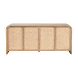 Oak Framed Cane 4-Door Sideboard | Living Essentials Cannes