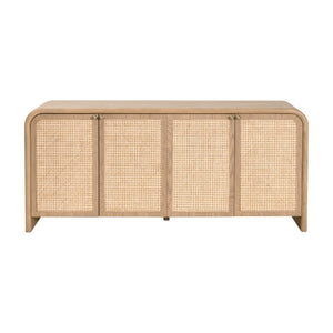   Oak Framed Cane 4-Door Sideboard | Oroa.com