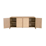 Oak Framed Cane 4-Door Sideboard | Living Essentials Cannes