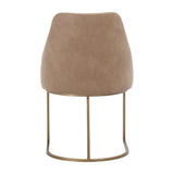 Brown Vegan Leather Dining Chairs (2) | Living Essentials Parissa