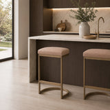 Gold Cantilevered Counter Stool | Living Essentials Cresta