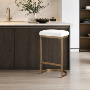   Gold Cantilevered Counter Stool | Oroa.com