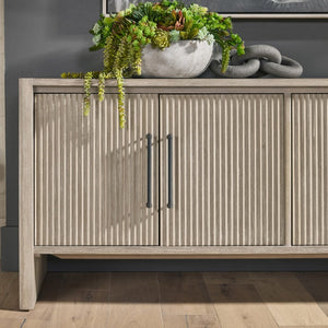   Gray Acacia 4-Door Media Sideboard | Oroa.com