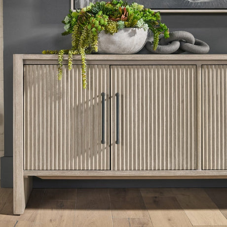 Gray Acacia 4-Door Media Sideboard | Living Essentials Halloway