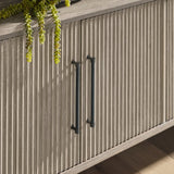 Gray Acacia 4-Door Media Sideboard | Living Essentials Halloway