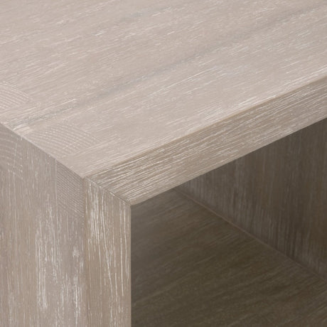 Natural Gray Acacia End Table | Living Essentials Dovetail