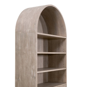   Gray Acacia Arched Bookcase | Oroa.com