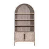 Gray Acacia Arched Bookcase | Living Essentials Morris