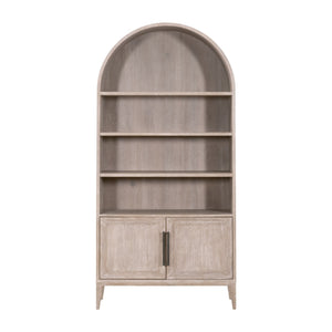   Gray Acacia Arched Bookcase | Oroa.com