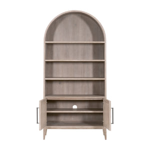   Gray Acacia Arched Bookcase | Oroa.com