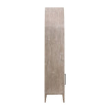 Gray Acacia Arched Bookcase | Living Essentials Morris