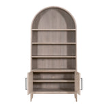 Gray Acacia Arched Bookcase | Living Essentials Morris