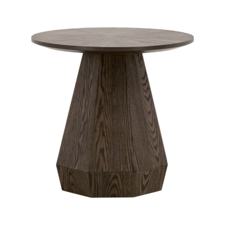 Round Wooden End Table | Living Essentials Coulter