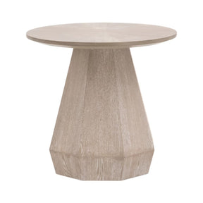 Round Wooden End Table | Living Essentials Coulter – front view