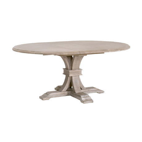 Gray Acacia Round Extendable Dining Table | Living Essentials Devon