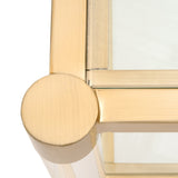 Brass Framed Glass Coffee Table | Living Essentials Nouveau