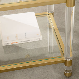  Brass Framed Glass End Table | Oroa.com
