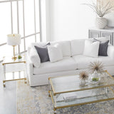 Brass Framed Glass End Table | Living Essentials Nouveau