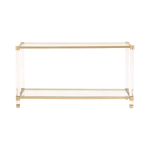   Brass Framed Glass Console Table | Oroa.com
