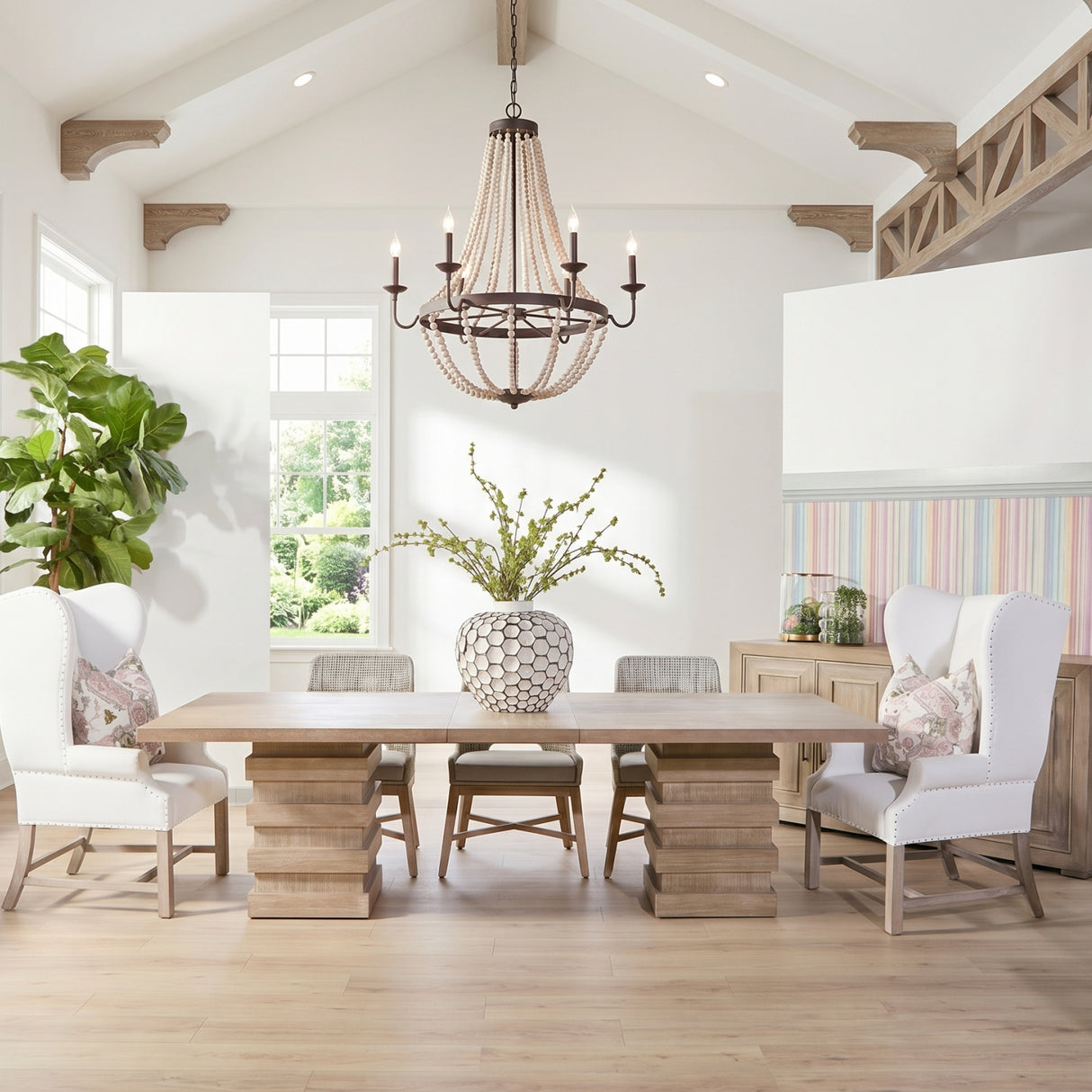   Extendable Acacia Dining Table | Oroa.com