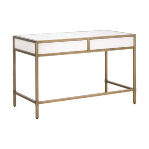   White Shagreen 2-Drawer Desk | Oroa.com